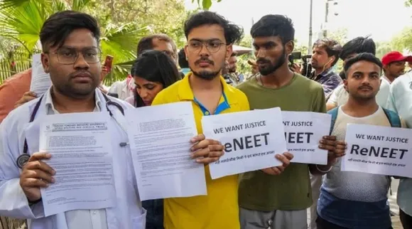 neet leak protest