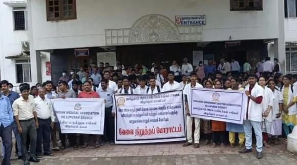 villupuram govt doctors protest for chennai Guindy hospital Dr Balaji stabbed Tamil News