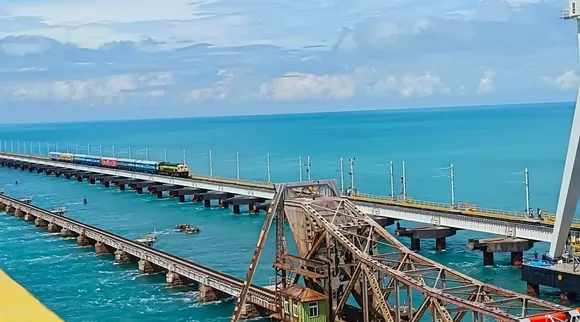 Pampan bridge railway