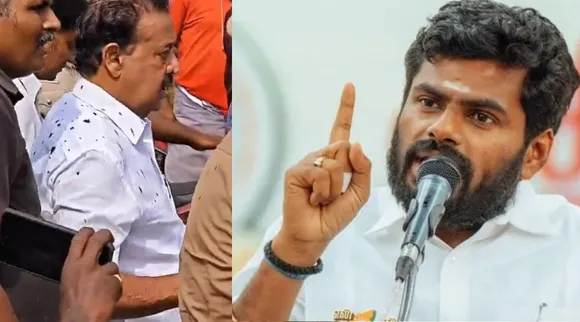 TN BJP Leader Annamalai as stones and mud thrown at minister ponmudy Tamil News 