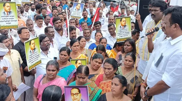 DMK protest
