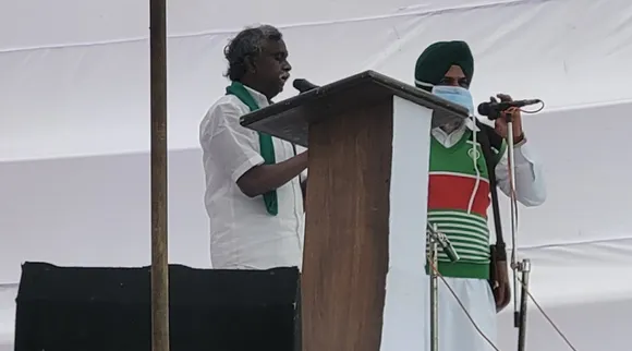 PR Pandian Farmers association leader speech at Punjab Tamil News