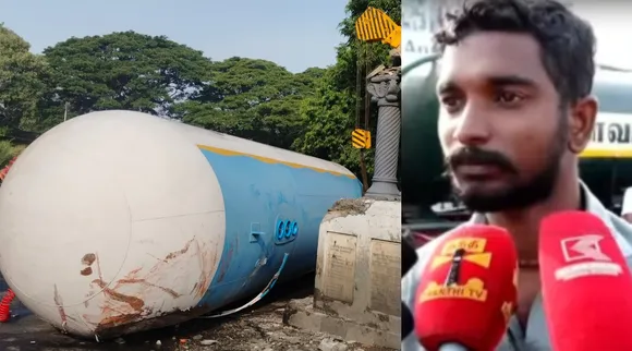 Coimbatore LPG tanker accident driver Radhakrishnan arrested Tamil News