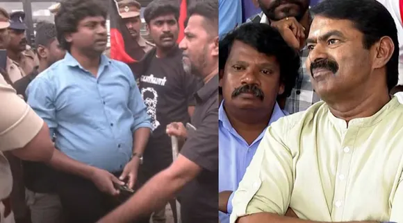 thanthai periyar dravidar kazhagam members arrested for protest and Siege Seamans House Derogatory comments Tamil News  