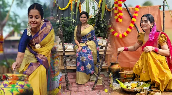பொங்கல் தினத்தை முன்னிட்டு தமிழ் சின்னத்திரை சீரியல் நடிகைகள் வெளியிட்டுள்ள பொங்கல் புகைப்படங்கள் வைரலாகி வருகிறது.
