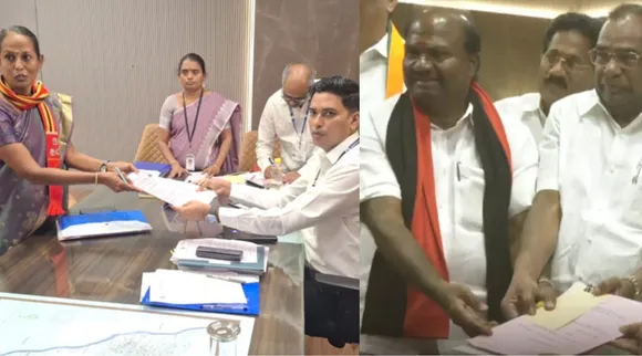 Erode East bypoll DMK NTK candidates file nominations Tamil News