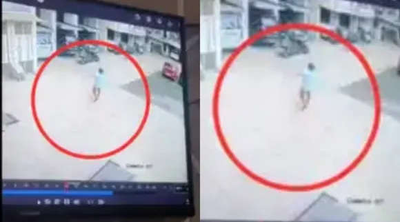 man catch child