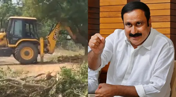 Anbumani Ramadoss PMK president condemns tree cutting in Vadalur Satyagnana Sabha Tamil News
