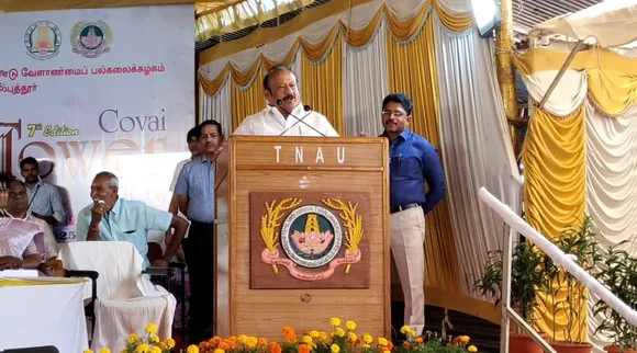 TN Agri Minister MRK Panneerselvam speech at coimbatore flower show Tamil News