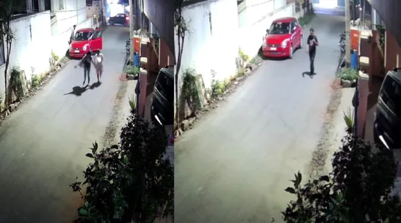 Coimbatore attack on private hostel guard CCTV footage mysterious assailant following the women Tamil News 