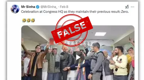 Fact Check congress leaders celebrate after delhi election defeat viral video Tamil News  