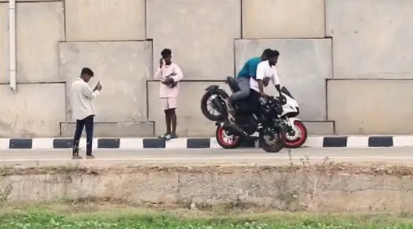 Bike stunt video