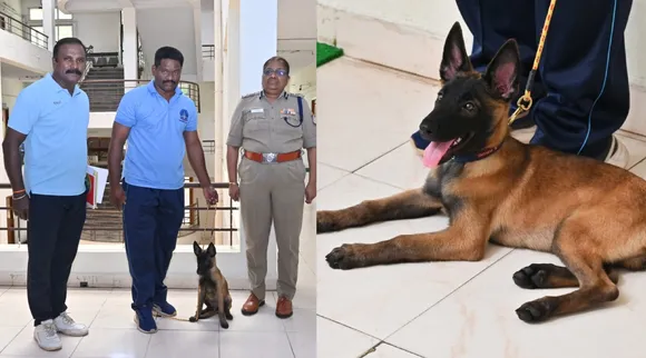 Trichy police commissioner Kamini names sniffing dog as Silambu Tamil News 