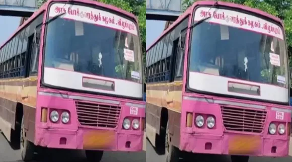 pink bus