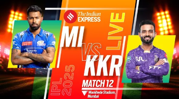 IPL 2025 MI vs KKR Live Cricket Score online today match mumbai indians vs kolkata knight riders ajinkya rahane hardik pandya Tamil News