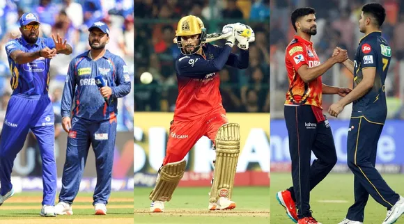 IPL 2025 playoffs race RCB GT MI frontrunners PBKS DC Tamil News