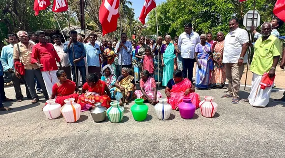 Trichy Dist Andanallur Kodiyalam Village water issue CPIM protest Tamil News