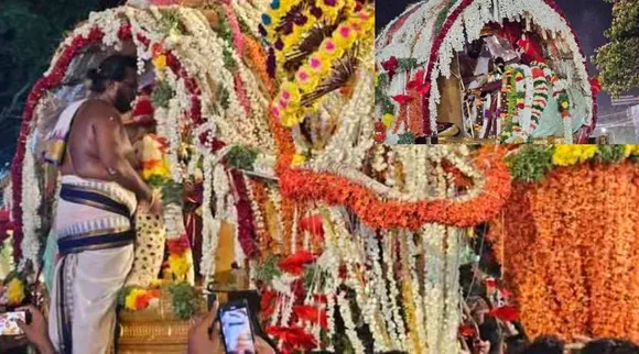 kallazhagar leaves for azhagar temple