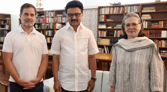 CM MK STALIN meet Rahul and sonia gandhi