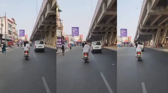 Wife Beats Husband on Bike Ride