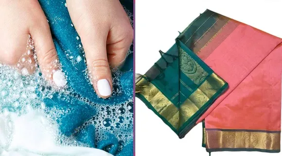 Tea stain on your silk saree 