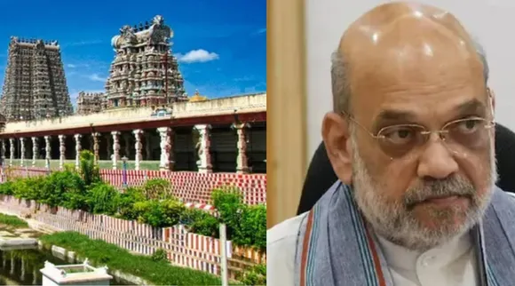 Amit shah visits temple