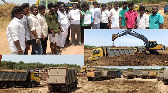  digging soil for railway work