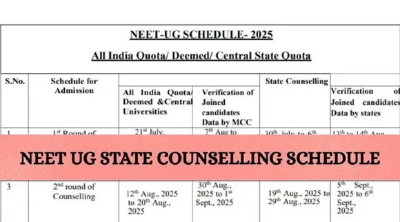 neet 2025 counseling schedule
