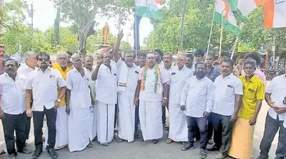 Tiruchi N Siva DMK comment on Kamaraj house surrounded Congress cadres arrested Tamil News
