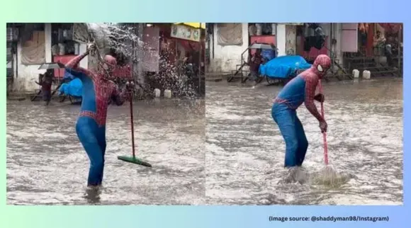 Spider Man Mumbai rain