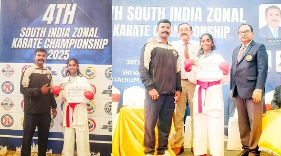 Trichy student wins gold South India zonal karate championship Tamil News