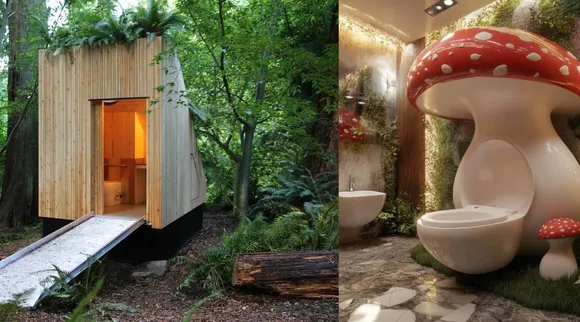 Mushroom-Powered Toilet