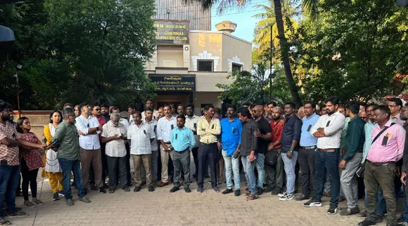 Chennai Journalists associations protest for blocking Puthiya Thalaimurai cable TV network Tamil News