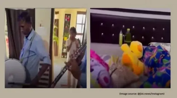 Mother waking up sleeping children