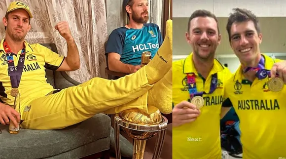 Mitchell Marsh Feet On World Cup Trophy Netizens Slams IND vs AUS CWC 2023 Final Tamil News 