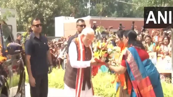 PM Modi at BJP office
