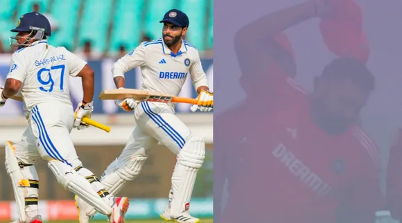 Rohit Sharma threw his cap in frustration after Sarfaraz Khan got run out by Ravindra Jadeja Tamil News 