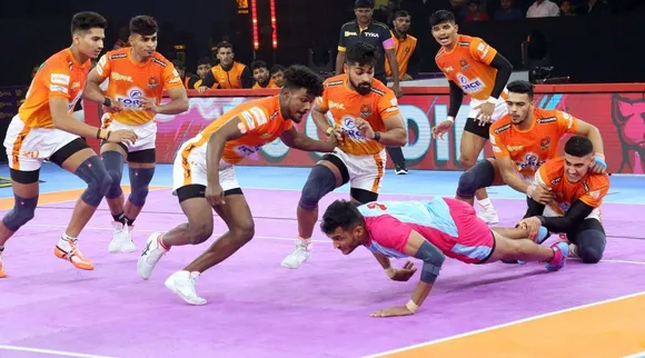 Jaipur Pink Panthers vs Puneri Paltan and UP Yoddhas vs Bengal Warriors Pro Kabaddi League Season 10 match updates in tamil   