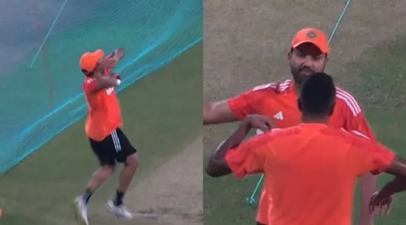 Rohit bowls off spin Ashwin gives tips ahead of  India vs Bangladesh clash Tamil News 