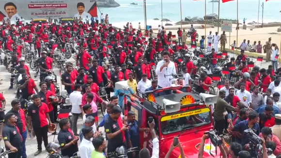 Udayanidhi Bike Ride in Kanyakumari
