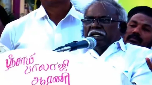 A BJP local executives speech to vote on the hand symbol has created a stir