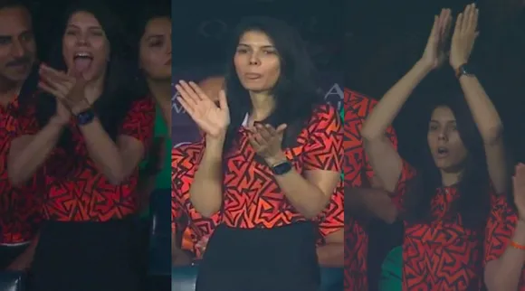 Kaviya Maran REACTION during SRH 287 run high scoring match vs RCB Tamil News 
