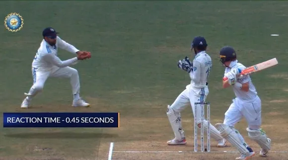 Watch video Rohit Sharma quick reflex catch to dismiss Ollie Pope Tamil News 