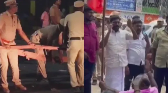 Madurai puthur Thirumavalavan VCK flagpol removed Tamil News