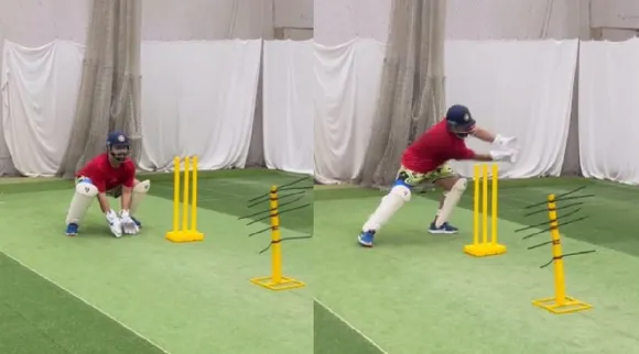 Video Rishabh Pant back to keeping stumps ahead of the IPL 2024 Tamil News 