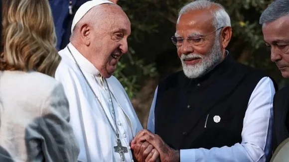 A Pope Modi tweet lands Congress Kerala in a soup Tweet deleted but with a rider