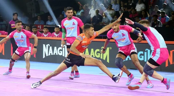 Jaipur Pink Panthers vs Telugu Titans and Puneri Paltan vs Gujarat Giants Pro Kabaddi League Season 10 match updates in tamil   
