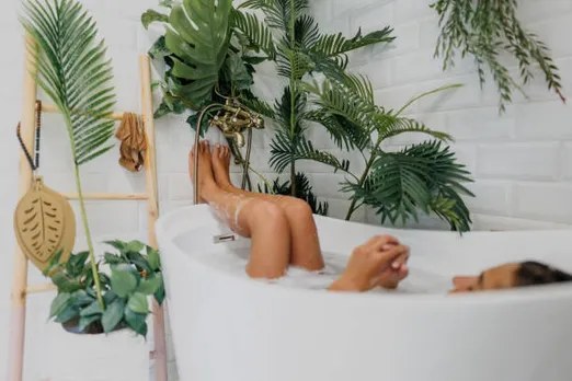plants in bathroom