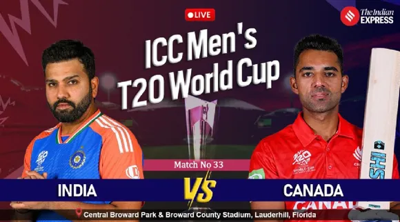 India vs Canada Live Score T20 World Cup 2024 match 33 today ind vs can latest scorecard updates in tamil 