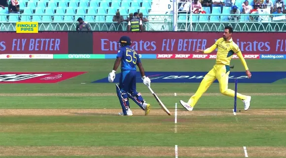 Mitchell Starc Warns Kusal Perera Of Mankading AUS vs SL WC 2023 Tamil News